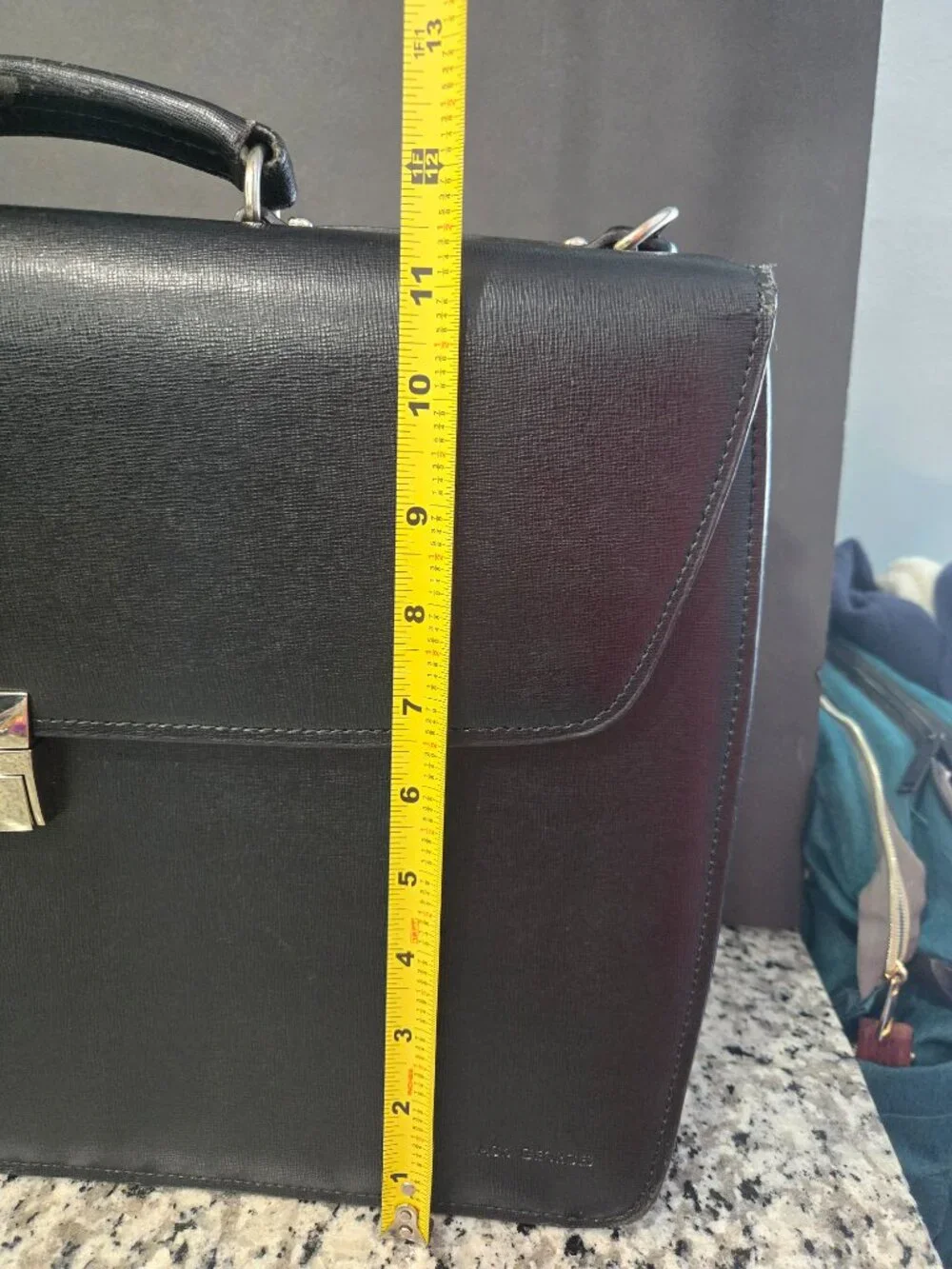 JACK GEORGES BLACK PROFESSIONAL BRIEFCASE; APPROX. 16